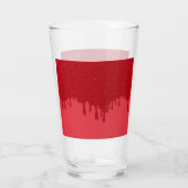 Rode Druppel Pint Glass Cup Glas (Achterkant)