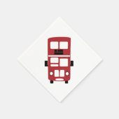 Rode dubbeldekker bus Cocktail Servet (Hoek)