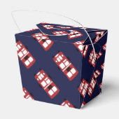 Rode dubbeldekker bus party gunst box bedankdoosjes (Achterkant)