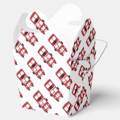 Rode dubbeldekker bus party gunst box bedankdoosjes (Geopend)