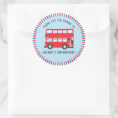 Rode dubbeldekker Londense bus bedanksticker Ronde Sticker (Tas)