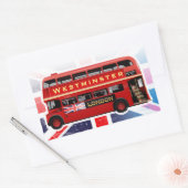 rode dubbeldekker London Bus Rechthoekige Sticker (Envelop)