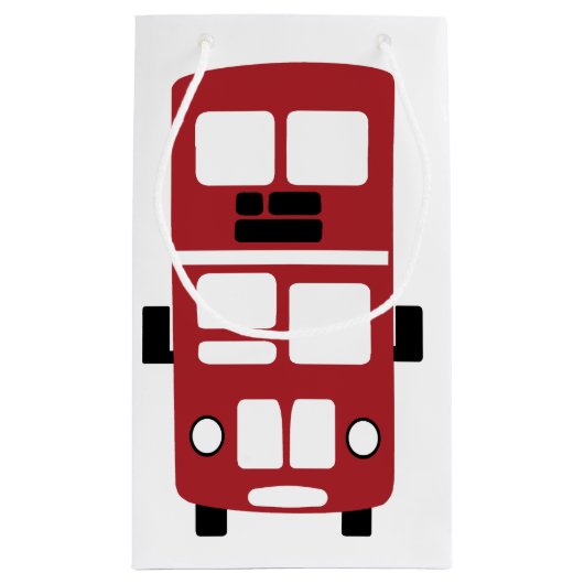 Rode dubbeldeksbus cadeau klein cadeauzakje (Achterkant)