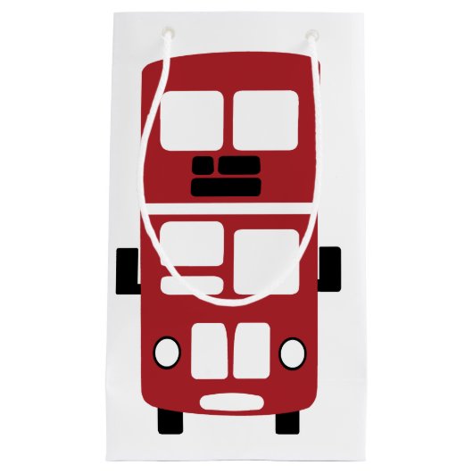 Rode dubbeldeksbus cadeau klein cadeauzakje (Voorkant)