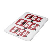 Rode dubbeldeksbus met badmat (Gekanteld)