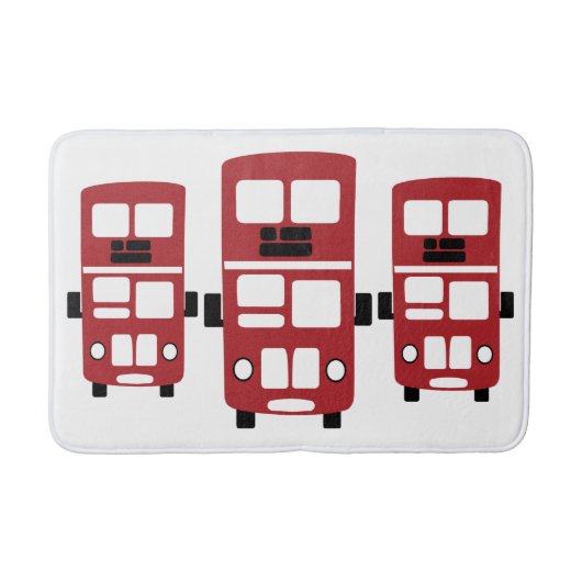 Rode dubbeldeksbus met badmat (Voorkant)