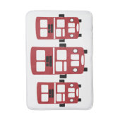 Rode dubbeldeksbus met badmat (Voorkant Verticaal)