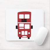 Rode dubbeldeksbus mousepad muismat (Met muis)