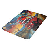 Rode dubbeldeksbus op een Sterrennacht, Badmat (Gekanteld)