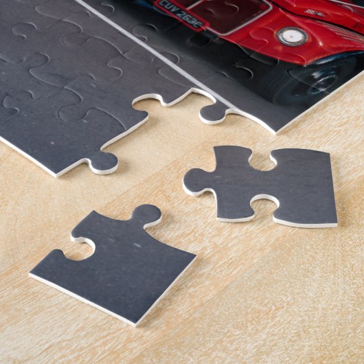 Rode dubbeldeksbussen legpuzzel (Zijkant)