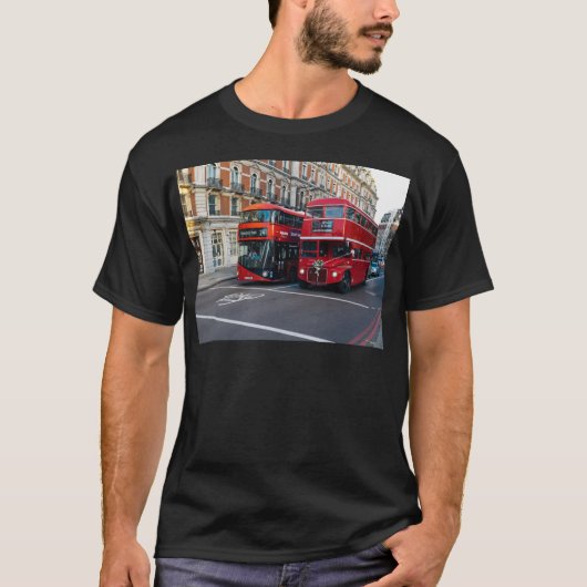 Rode dubbeldeksbussen t-shirt (Voorkant)