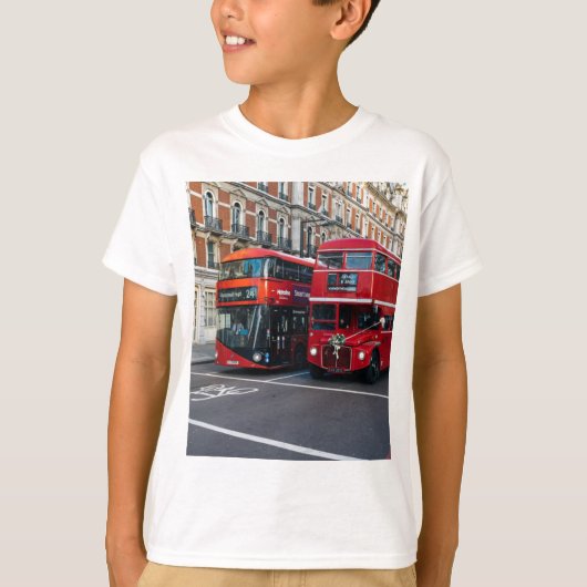 Rode dubbeldeksbussen t-shirt (Voorkant)