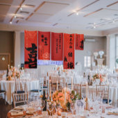 Rode dubbele geluksbanners voor Chinese bruiloft s Spandoek