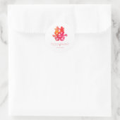 Rode dubbele geluksbloem Chinese bruiloft Ronde Sticker (Tas)