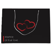 Rode dubbele hart grote cadeautas (Voorkant)