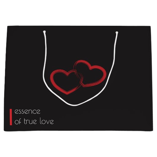 Rode dubbele hart grote cadeautas (Voorkant)