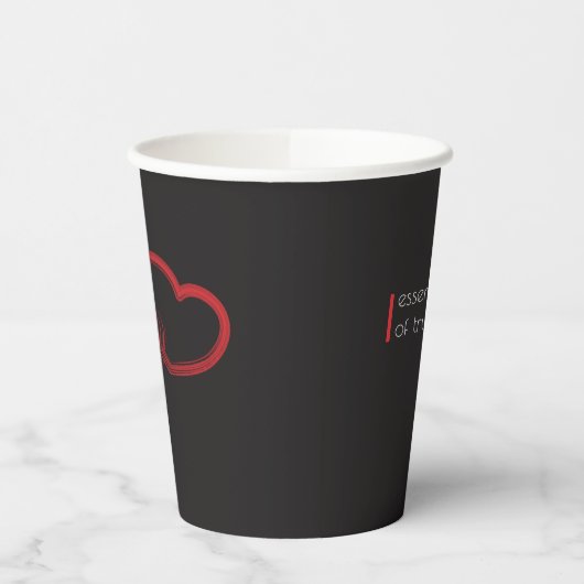 Rode Dubbele Hart Papieren Beker (Links)