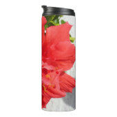 Rode Dubbele Hibiscus Bloem Thermosbeker (Geroteerd rechts)