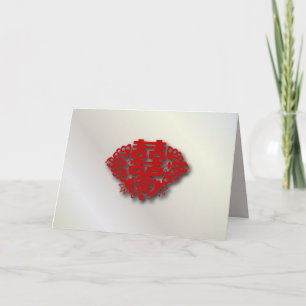 Rode dubbele vreugde Chinese bruiloft