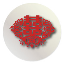 Rode dubbele vreugde Chinese bruiloft