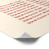 Rode dubbelgelukszoekende Chinese bruiloft Poster (Hoek)