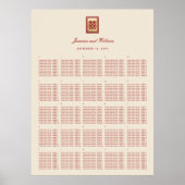 Rode dubbelgelukszoekende Chinese bruiloft Poster (Voorkant)