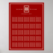 Rode dubbelgelukszoekende Chinese bruiloft Poster (Voorkant)