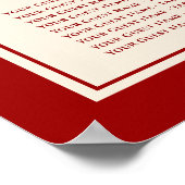 Rode dubbelgelukszoekende Chinese bruiloft Poster (Hoek)