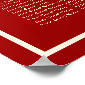 Rode dubbelgelukszoekende Chinese bruiloft Poster (Hoek)