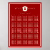 Rode dubbelgelukszoekende Chinese bruiloft Poster (Voorkant)