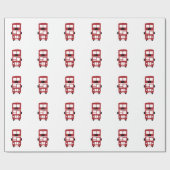 Rode dubbellaagse bus aangepast verpakkingspapier cadeaupapier (Vlak)