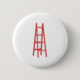 Rode dubbelzijdige ladder ronde button 5,7 cm