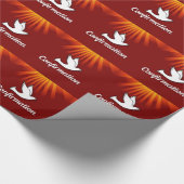 Rode Duif Bevestiging Cadeaupapier (Hoek)