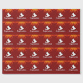 Rode Duif Bevestiging Cadeaupapier (Vlak)