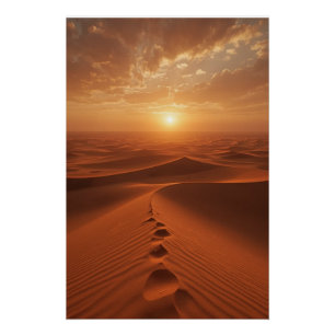 Rode Duin Horizon – Zonnepad Poster in de Woestijn