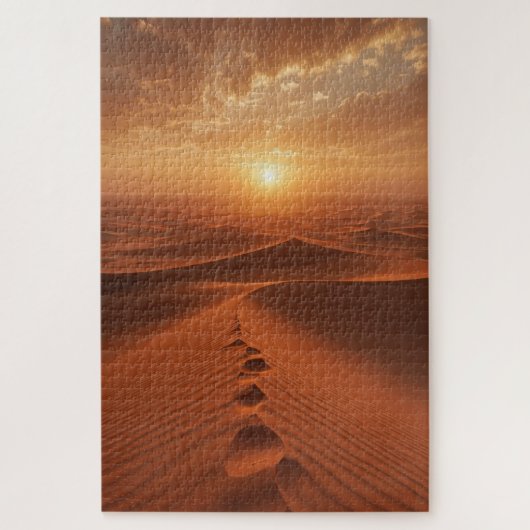 Rode Duin Horizon - Zonovergoten Woestijnpad Puzze Legpuzzel (Verticaal)