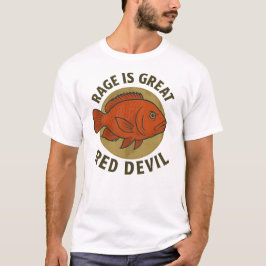 Rode Duivel Cichlid - "Rage is Great" persoonlijkh T-shirt