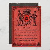 Rode Duivel Halloween Kaart (Voorkant / Achterkant)