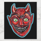 Rode Duivel Halloweenies Wijn Etiket (Enkel label)