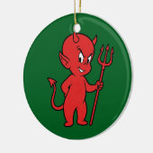 Rode Duivel Keramisch Ornament (Links)