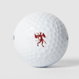 Rode duivel, Lucifer, Diablo, satijn, lopend houde Golfballen