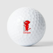 Rode Duivel Ontwerp Golfballen (Voorkant)