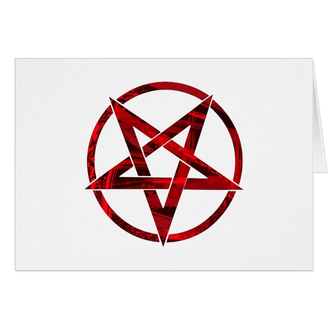Rode Duivel Pentagram (Voorkant Horizontaal)