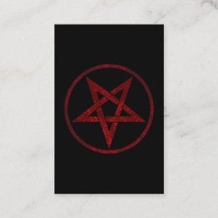 Rode Duivel Pentagram Aanbevelingskaartje