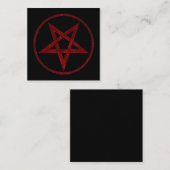 Rode Duivel Pentagram Aanbevelingskaartje (Voorkant / Achterkant)