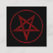 Rode Duivel Pentagram Aanbevelingskaartje (Voorkant)