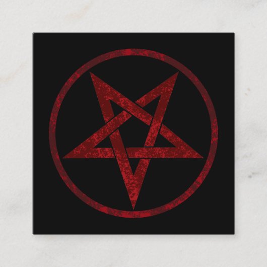 Rode Duivel Pentagram Aanbevelingskaartje (Voorkant)