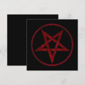 Rode Duivel Pentagram Aankondiging (Voorkant / Achterkant)