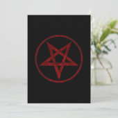 Rode Duivel Pentagram Aankondiging (Staand voorkant)