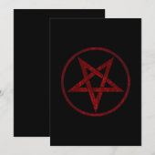Rode Duivel Pentagram Aankondiging (Voorkant / Achterkant)